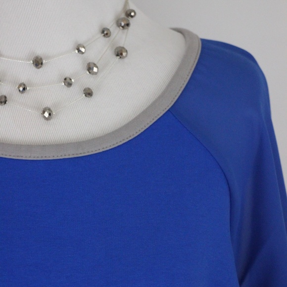 KATE & MALLORY Royal Blue & Gray Drawstring Dress - Picture 3 of 8